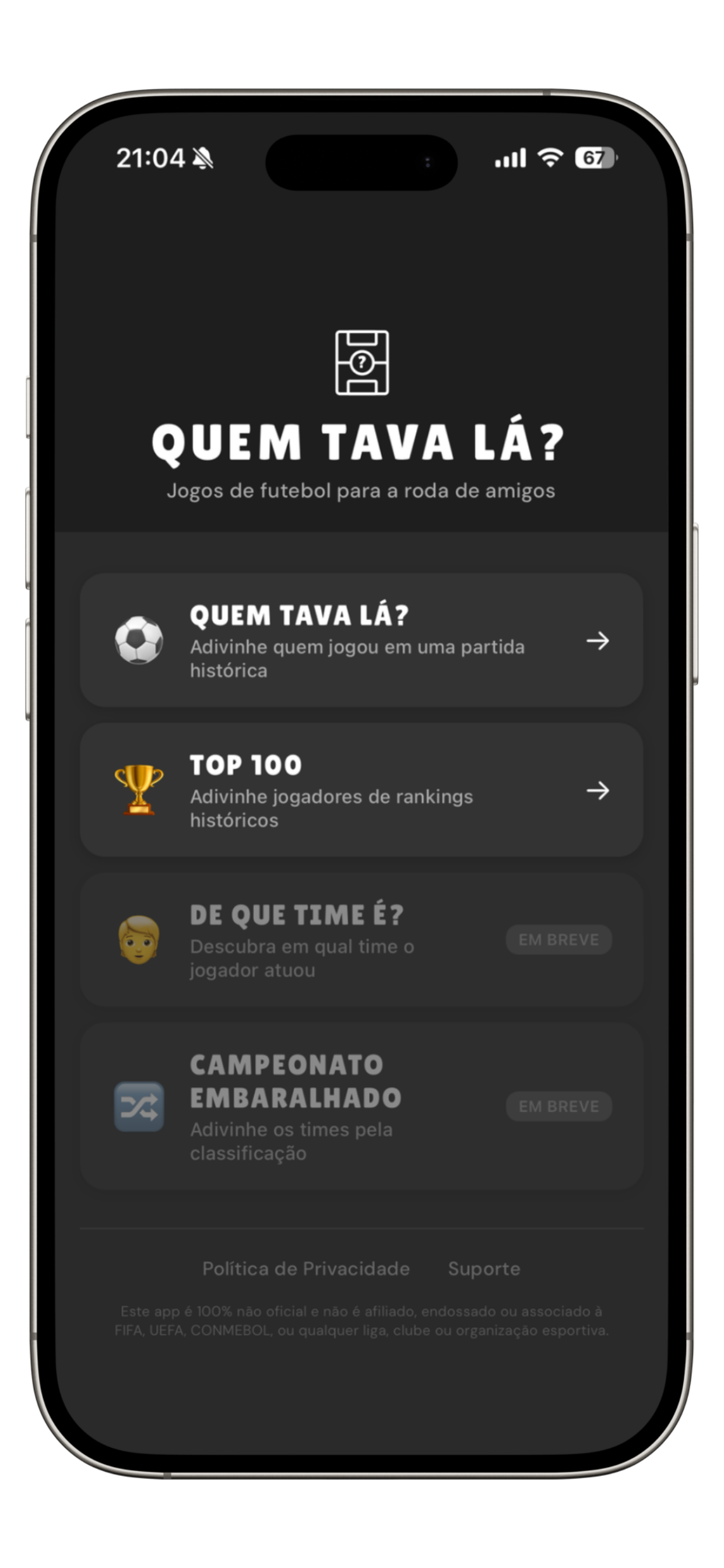 Menu principal